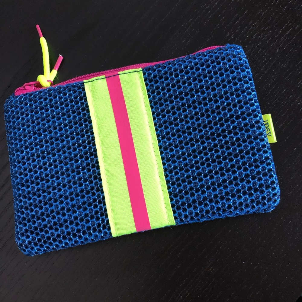 B2G1 Free Ipsy summer cloth blue neon makeup bag